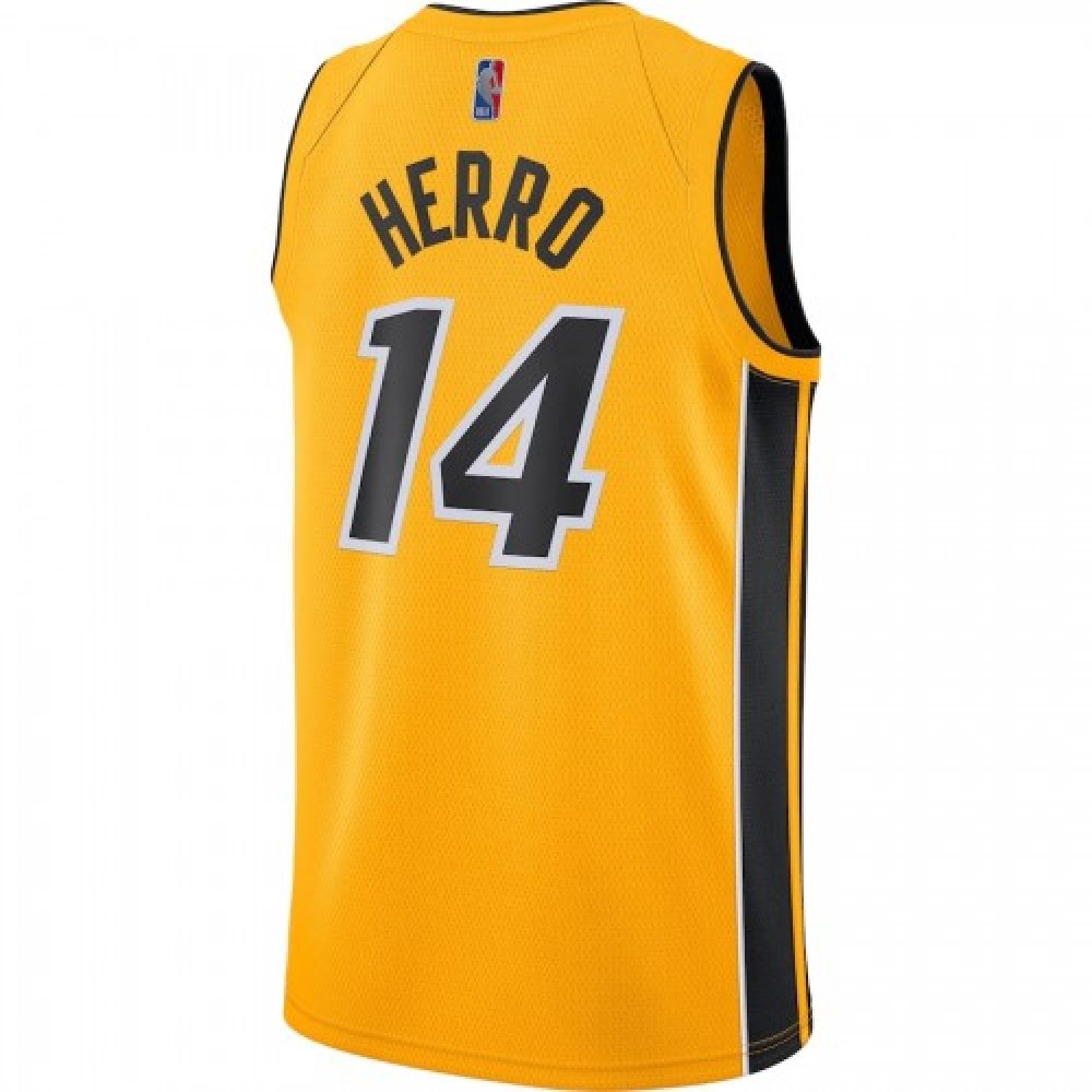 Men's Miami Heat Tyler Herro #14 Yellow 20/21 Swingman Jersey - Earned Edition-Pro Kit Vault | Brand New 26/27 Sports Jerseys
